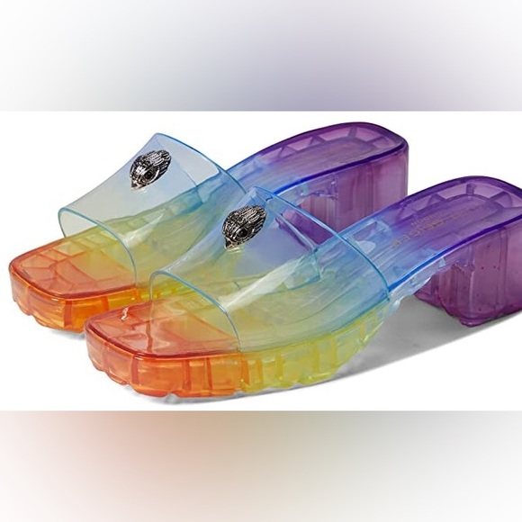 Kurt Geiger London Shoes - NEW Kurt Geiger London Maddie Rainbow Block Heel Low Platform Slide EU 36 US 6